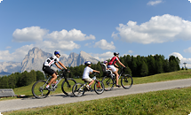 Mountainbiken im Schlerngebiet in Südtirol